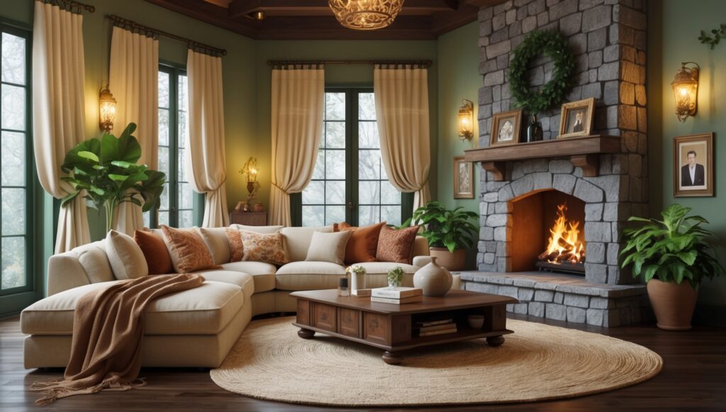An American Cozy Living Room